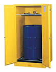 Vertical Drum Cabinet - 2 door, self-close w/ drum rollers - Sure-Grip Handle, 1: 55-gal. drum