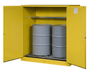 Vertical Drum Cabinet - 2 door, manual w/ drum rollers - Sure-Grip Handle, 2: 55-gal. drums