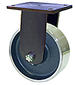 95 Series Rigid Caster - 6" x 3" Forged Steel Wheel - 7,000 lb. Cap.