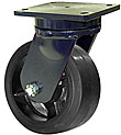 95 Series Swivel Caster - 10" x 4" Rubber on Iron Wheel - 1,400 lb. Cap.
