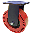 95 Series Rigid Caster - 8" x 3" Omega Wheel - 1,600 lb. Cap.