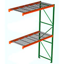 Pallet Rack with Wire Decking - Adder, 2 Beam Levels - 96"w x 42"d x 144"h - 5080 Cap. Beams