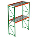 Pallet Rack with Wire Decking - Starter, 2 Beam Levels - 96"w x 42"d x 144"h - 5080 Cap. Beams