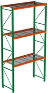 Pallet Rack with Wire Decking - Starter, 3 Beam Levels - 96"w x 36"d x 192"h - 5080 Cap. Beams