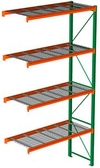 Pallet Rack with Wire Decking - Adder, 4 Beam Levels - 96"w x 36"d x 192"h - 5080 Cap. Beams