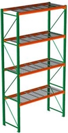 Pallet Rack with Wire Decking - Starter, 4 Beam Levels - 96"w x 36"d x 192"h - 5080 Cap. Beams