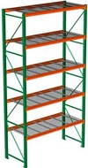 Pallet Rack with Wire Decking - Starter, 5 Beam Levels - 96"w x 42"d x 216"h - 5080 Cap. Beams