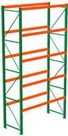 Pallet Rack Starter - 96w x 36d x 192h, 5 Beam Levels - 5080 Cap. Beams