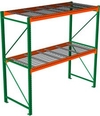 Pallet Rack with Wire Decking - Starter with 2 Beam Levels - 48"w x 42"d x 96"h