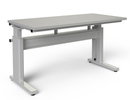 Manual Height Adjustable Workstation - 30"D x 60"W, 500 lb. Cap., Laminate Top, Glide Feet