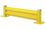 Steel Guard Rail - Single High Starter - 3 ft. W at post centers x 12 in. H