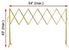 Hand-Portable Aisle Gate, 40"h x 84"w