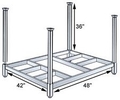 42W x 48L x 36H Open Deck Portable Stacking Rack - 2,000 lbs. cap.