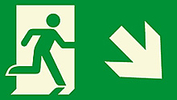 photoluminescent emergency egress signs