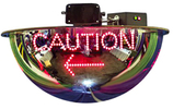 Dome Mirror w/ Motion Detection & Caution Warning -  36" Dia., 2 Microwave Sensors
