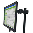 Single Monitor Holder - Post Mount, 20 lb. Capacity, Up to 27"