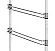 Wire Bin Slides - 1 pair, 24"L