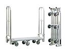 Aluminum Folding Stock Cart - 18"W x 61"H x 61"L Unfolded