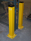 Square Steel Bolt-Down Bollard, 42"H x 4"W