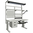 Heavy-Duty Assembly Workstation - Manual Adjustment, 60"W x 30"D Top