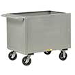 4-Sided Solid Box Truck - Low Profile, 30" x 48" Deck, 6" Rubber Casters