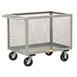 4-Sided Mesh Box Truck - Low Profile, 24" x 36" Deck, 6" Rubber Casters