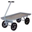 5th Wheel Wagon - 24" x 48" Retaining Lip Deck, 12" Mold-on Rubber Wheels, 3500 lb. Cap.
