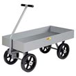 5th Wheel Wagon - 24" x 48" Deck, 6" Sides, 12" Mold-on Rubber Wheels, 3500 lb. Cap.