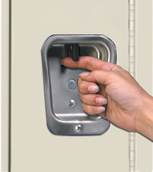 recessed locker handle