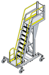 Mobile Cantilever Work Platform - 6 Sq.Ft., 10'H Deck