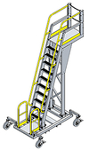 Mobile Cantilever Work Platform - 6 Sq.Ft., 12'H Deck