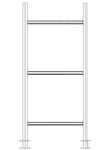 Medium Duty Cantilever Braces - Set of 3, for 12' Uprights, 23"L