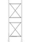 Heavy Duty Cantilever X Braces - For 15' to 20' Uprights, 24"L