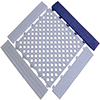 Edge Ramp for Floor Work Tile - Corner Section Male - Grit Finish