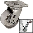 D Series Swivel Caster with Brake - 4" x 2" Cast Iron Wheel - 800 lb. Cap.