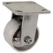 D Series Rigid Caster - 4" x 2" Cast Iron Wheel - 800 lb. Cap.