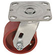 D Series Swivel Caster - 4" x 2" Ductile Steel Wheel - 1,500 lb. Cap.