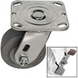 D Series Swivel Caster with Brake - 4" x 2" Performance TPR Wheel - 350 lb. Cap.