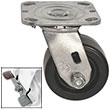 D Series Swivel Caster with Brake - 4" x 2" Phenolic Wheel - 800 lb. Cap.