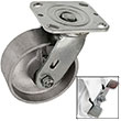 D Series Swivel Caster with Brake - 5" x 2" Cast Iron Wheel - 1,000 lb. Cap.