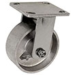 F Series Rigid Caster - 5" x 2" Cast Iron Wheel - 1,000 lb. Cap.