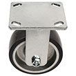 F Series Rigid Caster - 5" x 2" Urethane on Iron Wheel - 1,050 lb. Cap.