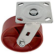 D Series Swivel Caster - 6" x 2" Ductile Steel Wheel - 2,000 lb. Cap.