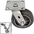 D Series Swivel Caster with Brake - 6" x 2" Performance TPR Wheel - 525 lb. Cap.