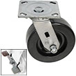 D Series Swivel Caster with Brake - 6" x 2" Phenolic Wheel - 1,200 lb. Cap.
