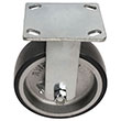 D Series Rigid Caster - 6" x 2" Urethane on Iron Wheel - 1,200 lb. Cap.