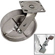 D Series Swivel Caster with Brake - 8" x 2" Cast Iron Wheel - 1,200 lb. Cap.