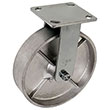 F Series Rigid Caster - 8" x 2" Cast Iron Wheel - 1,400 lb. Cap.