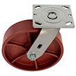 D Series Swivel Caster - 8" x 2" Ductile Steel Wheel - 2,000 lb. Cap.