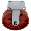 F Series Rigid Caster - 8" x 2" Ductile Steel Wheel - 2,000 lb. Cap.